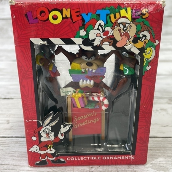 TASMANIAN DEVIL LOONEY TUNES ORNAMENT 1996 vintage - Picture 7 of 8